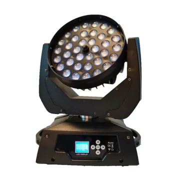 Professional Stage Lighting: 36x18W RGBWA+UV 6in1 Moving Head Wash Light with Zoom