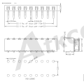 2,0 mm weiblicher Header Einreihenwinkel Typ Seite Eingießen Kink Füße H2.0