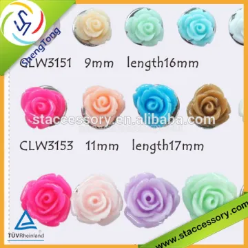 Cute DIY flat back resin flower cabochonsresin flower beads
