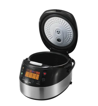 China Trade Big Family 5L White, Black and Orange Rice Cooker