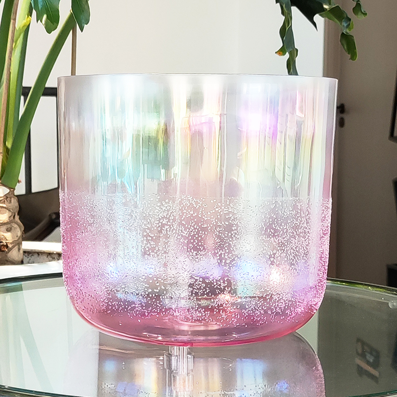 Q're pink alchemy crystal singing bowl