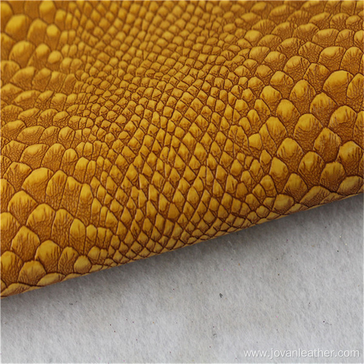 Synthetic Crocodile Skin Stretched PU Shoe Upper Leather