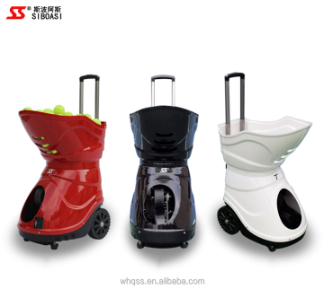 Electric battery powered tennis ball feeder machine