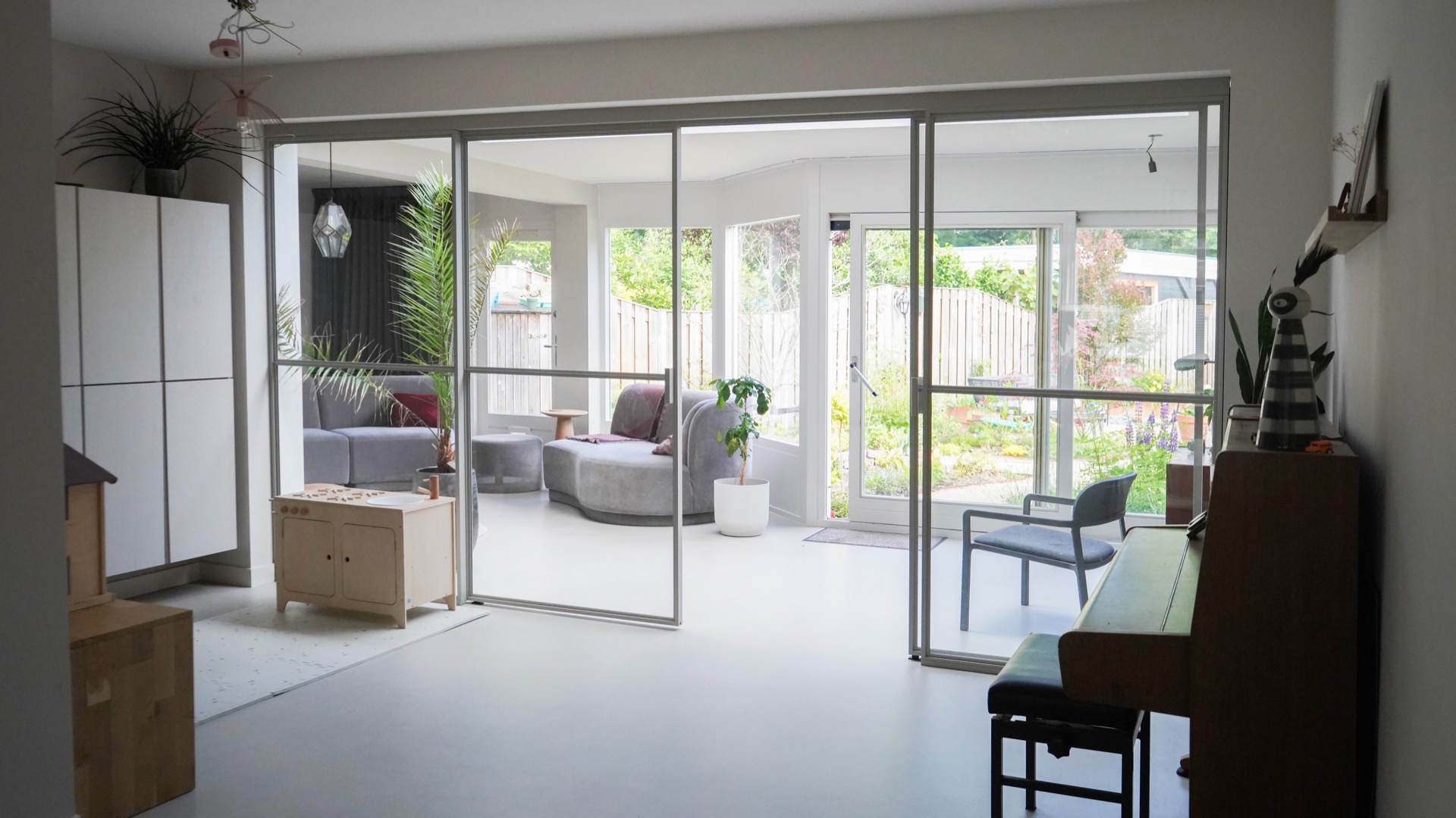 sliding door with grill