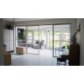 Aluminum door stack sliding grill glass design door