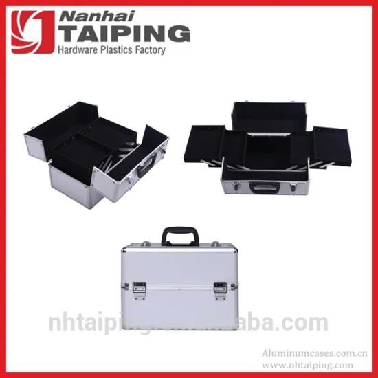 Silver Aluminum Cosmetics Case Nail Polish Case Metal Case for Makeup Palette