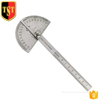 180 Degree Stainless Steel Protractor Teaching Measuring Tool