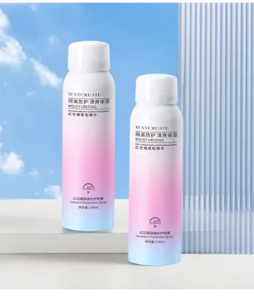 Customizable Red Pomegranate Sunscreen Spray for Facial Protection and Whitening