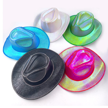 Colorful LED Light-Up Cowboy Cowgirl Hat for Parties and Holidays