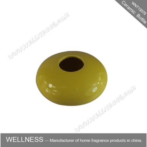 ceramic bottle for diffuser in yellow color