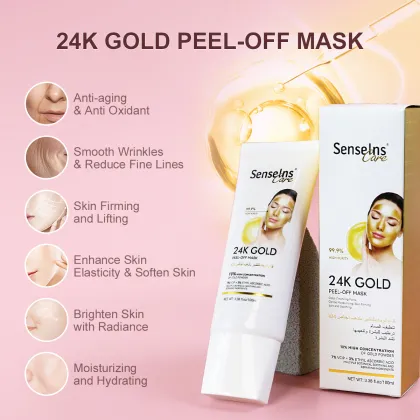 24k Gold Peel Off Mask - Organic Whitening Collagen Facial Mask