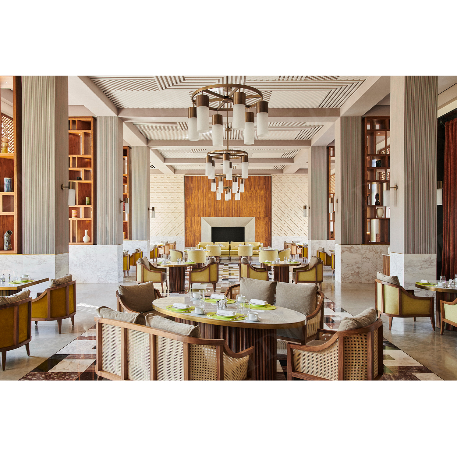 Wooden Dining Room Furniture 6 Seater Modern Leather