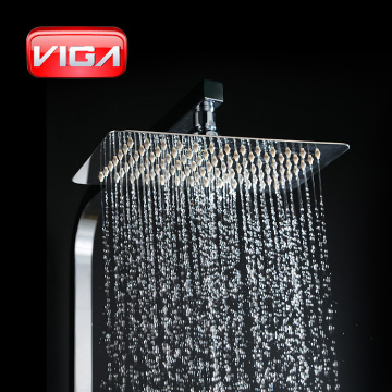 China Thermostatic Shower Faucet Set with Rain Shower Mixer and Swivel Bathtub Spout
