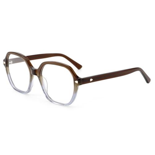 Lightweight Irregular Octagon Solid Acetate Optical Frames ME2066