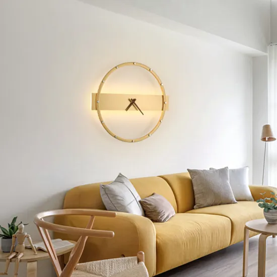 Modern Minimalist LED Wall Clock Lamp: Nordic Design