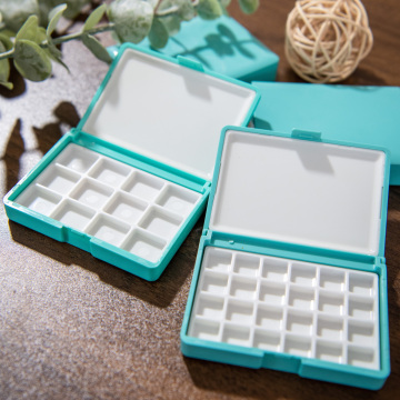Mint Blue Plastic Palette For Watercolor Acrylic Gouache