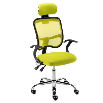 Adjustable Height Mesh Swivel Chair with Headrest for Office and Home