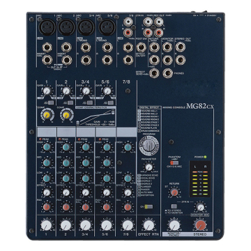 Console di miscelazione a 8 canali: mixer stereo MG82CX con effetti digitali