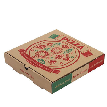 Custom Printed Multi-Size Brown Corrugated Cardboard Pizza Packing Boxes for Promotion