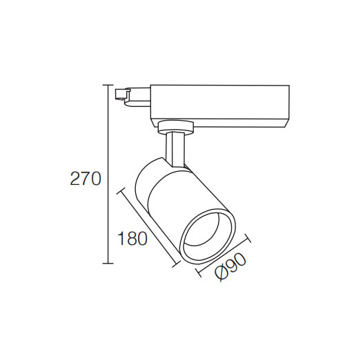 LEDER Dimmable High Voltage 40W LED Track Light