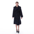 New blue checked cashmere overcoat