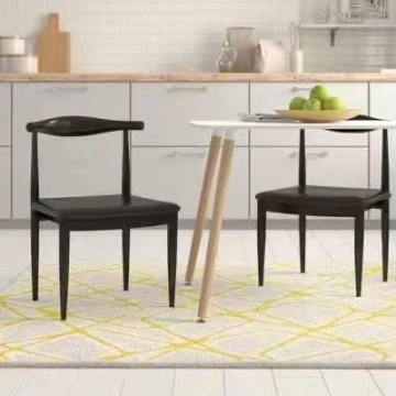 Rattan Wicker Back with Soft Cushion Wood Kitchen Dining Chair - Cheap Wooden Home Furniture