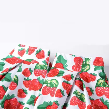 Plus Size Women'S Dresses Beautiful Design Long Printed Floral Skirt Cotton Soft Red A-Line Skirt