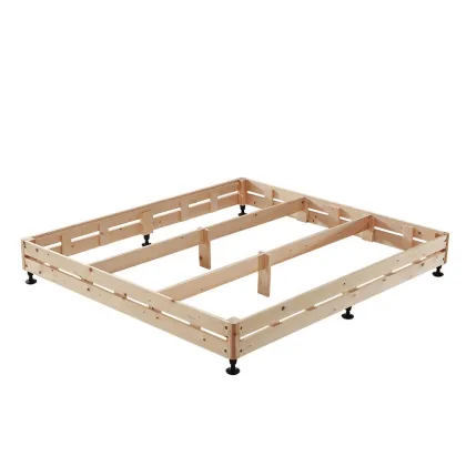 Modern Soft Bed: Good Quality Pine Wood Bedroom Furniture