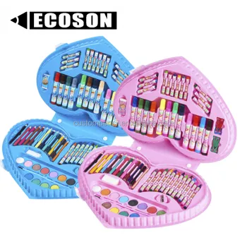 Children's Art Set: 72 Piece Painting, Coloring, and Sketching Kit for Kids