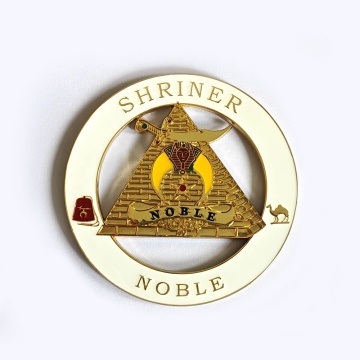 Aleación de zinc personalizada 3 "Corte de logotipo Shriner Emblema: Metal Craft Auto Badge