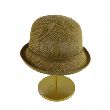Wholesale Customizable Women's Curling Knitted Linen Bucket Hat