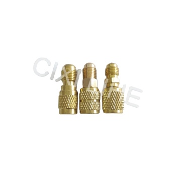 1/4 "adaptor konektor kuningan SAE untuk selang pengisian pendinginan dan katup akses