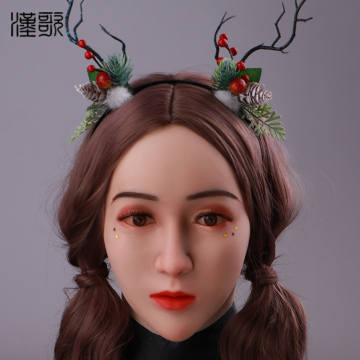 Silicone Full Head Mask M2F for Crossdressers Cosplay Silicone Female Face Mask