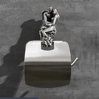 Bathroom Wall Mounted Bronze Silver Toilet Paper Holder