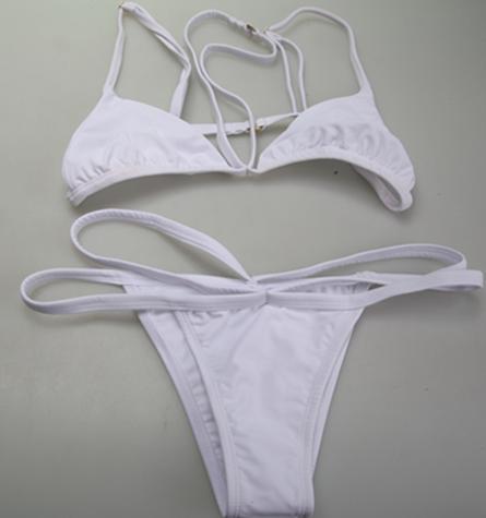 Pure white color new style beach bikini