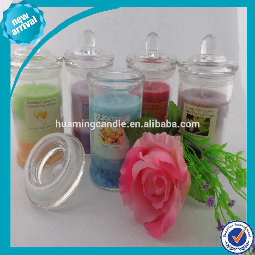 art scented candles in glass jar