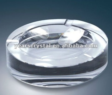 round carved crystal ashtray /tobacco cigar/smoking craft ashtray good quality(R-0997