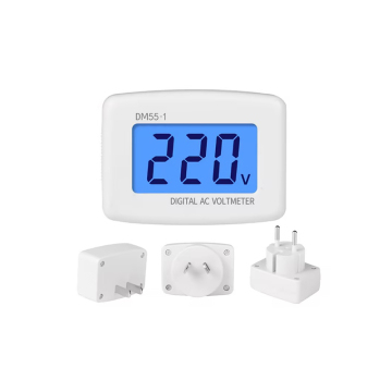 DM55-1 110V-220V Digitale AC LCD Voltmeter AC-meter Kopstekkertype