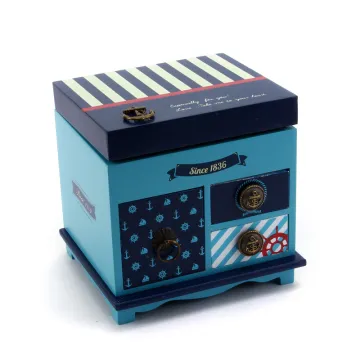 N165 nice blue drawer jewelry storage box