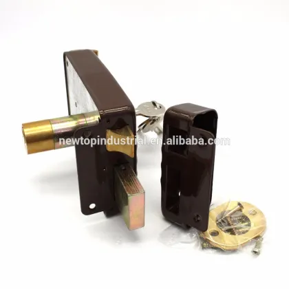 Door lock rim door lock with brass cylinder double open level lock