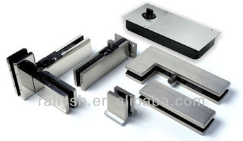 Stainless steel top patch fitting for glass door
