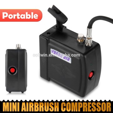 Black HS08 Portable Mini Airbrush Compressor Kit with UK Adapter Body Paint Professional Airbrush Nail Art Paint Cake AS-37