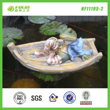 Resin Garden Frog Water Floating Pipe Floater (NF11195-2)