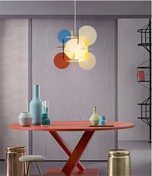 Postmodern Color Pendant Lights Bedroom Exhibition Hall Cafe Art Deco Lighting Living Room Dining Room Furniture Pendant Lamps
