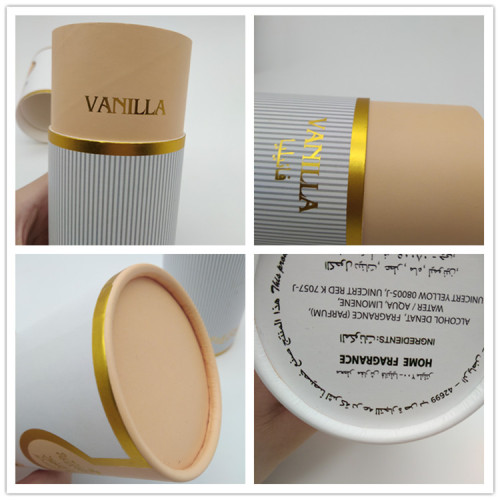 Recycled Round Paper Packaging Perfume Tube Box