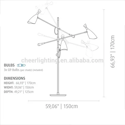 Modern Classic Designer Control Brand Duke Floor Lamp