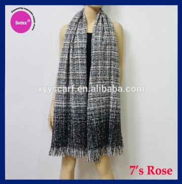 winter fanshionable plaid scottish cashmere scarf