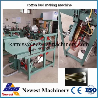 Two Head Cotton Swab Making Machine for Wooden Stick Medical Cotton Buds