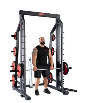 plated loaded Olympic smith machine counterbalanced