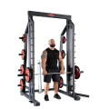 Plated loaded Olympic Smith machine counterbalanced